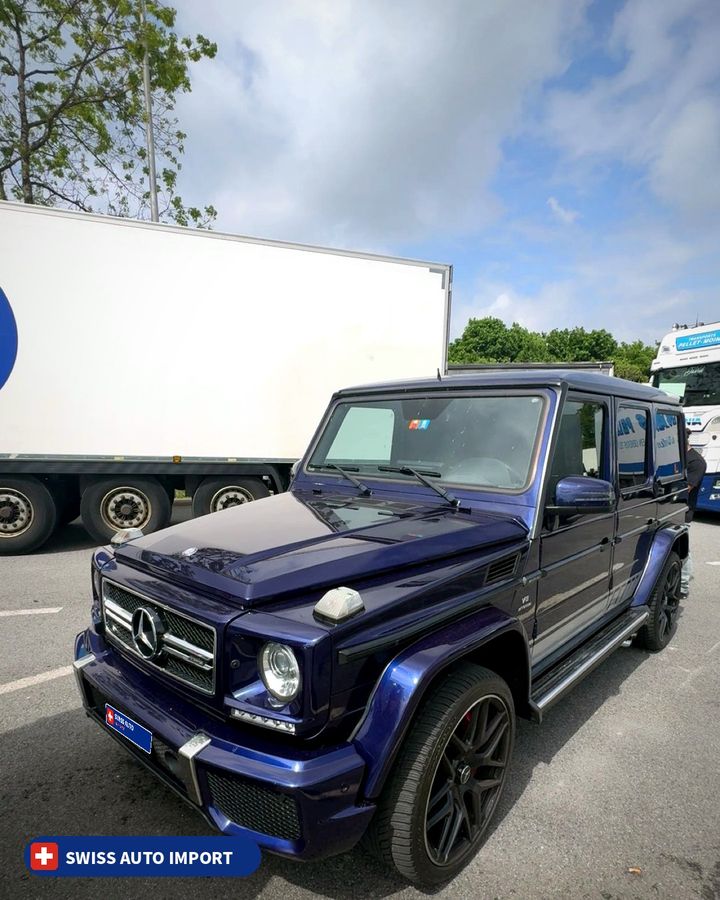 Mercedes-AMG G 63 bleue importée de Suisse